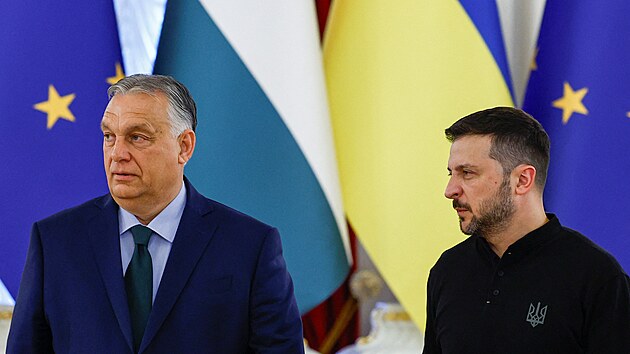 Maarsk premir Orbn se setkal s prezidentem Ukrajiny Zelenskym. (2. ervence 2024)