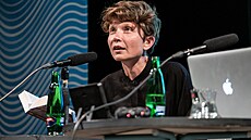 Alena Machoninová pi Msíci autorského tení v Brn (ervenec 2024)
