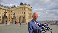 Ministr pro evropské zále�itosti Martin Dvo�ák (STAN) po sch�zce s prezidentem...