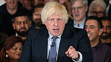 Boris Johnson b�hem kampan� Konzervativní strany v Londýn� (2. �ervence 2024)