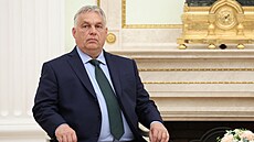 Ma�arský premiér Viktor Orbán b�hem setkání s ruským prezidentem Vladimirem...