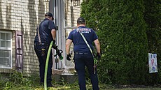 Policie �istí místo masové st�elby v Kentucky. (6. �ervence 2024)