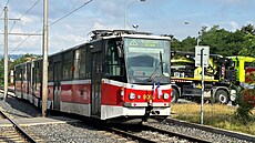 V Modanech vykolejila po technické závad tramvaj (1. ervence 2024)