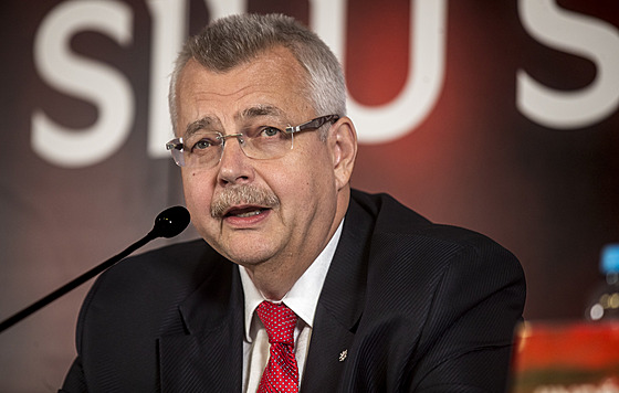 Jaroslav Tvrdík na p�edsezonní tiskové konferenci Slavie.