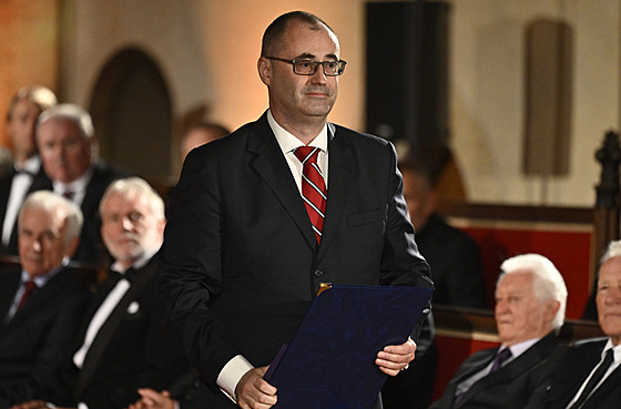Boris tastný pi pedávání státních vyznamenání v roce 2022