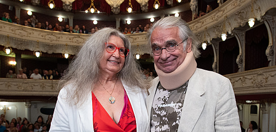 Dá�a Vokatá a Old�ich Kaiser na premié�e filmu Zahradník�v rok na Mezinárodním...