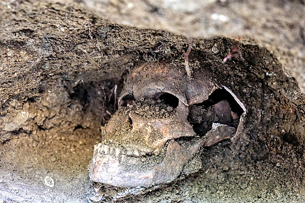 Při kopání kanalizace v Kuřimi našli lebku, patrně pochází z doby Velké Moravy