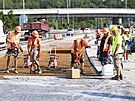 Pokraujc rekonstrukce Barrandovskho mostu, kontroln den stavby (10....