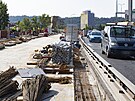 Pokraujc rekonstrukce Barrandovskho mostu, kontroln den stavby (10....