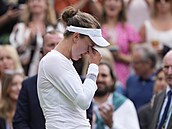 eská tenistka Barbora Krejíková vzpomínala po vyhraném semifinále Wimbledonu...