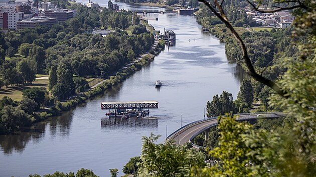 Peprava nadmrn konstrukce ke Dvoreckmu mostu po Vltav (
18.07.2024)