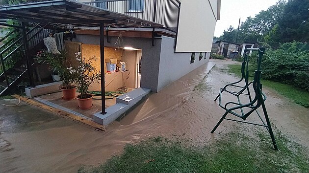 Zatopen zahrada v Hradci Krlov. (12. ervence 2024)