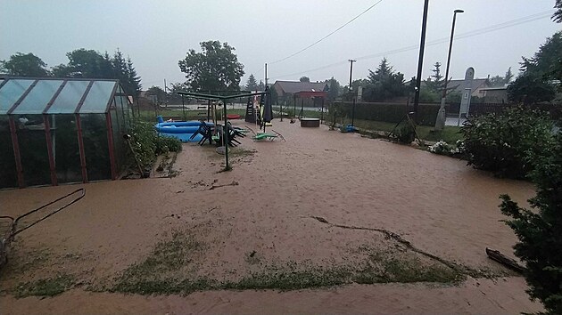 Zatopen zahrada v Hradci Krlov. (12. ervence 2024)
