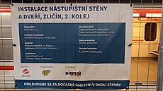 Staveni�t� bezpe�nostních st�n na metru Zli�ín. (12. �ervence 2024)