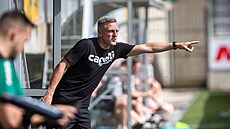 Jablonecký trenér Lubo Kozel v píprav se Spartou B.