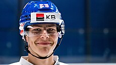 Adam Jecho na p�ípravném kempu �eské hokejové reprezentace do 20 let v...