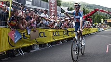 Francouzský cyklista Romain Bardet (DSM) si uil jedinenou jedenáctou etapu...