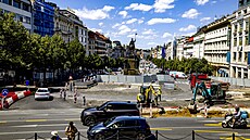 P�ípravné práce stavby tramvajové trat� na Václavském nám�stí skon�ily a od...