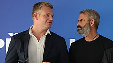 Filip Turek a Nikola Bartek z uskupení Písaha a Motoristé sob se v...