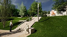 Stávající areál zlínských m�stských lázní by v budoucnu mohl roz�í�it nový akvapark.