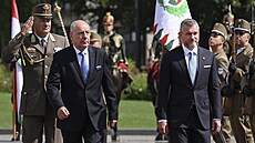 Slovenský prezident Peter Pellegrini (vpravo) navtívil Maarsko. v Budapeti...