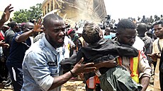 Z�ícená budova �koly ve m�st� Jos v centrální �ásti Nigérie. (12. �ervence 2024)