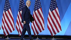 Joe Biden na oste sledované tiskové konferenci po skonení summitu NATO (11....