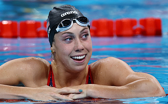 Ameri�anka Gretchen Walshová zaplavala v semifinále olympijský rekord na trati...