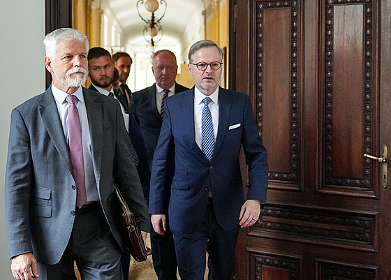 Premiér Petr Fiala a prezident Petr Pavel
