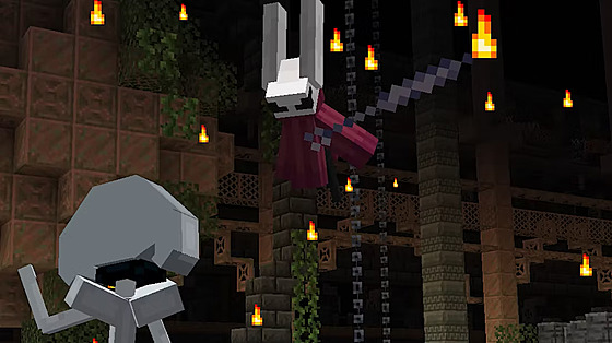 Hollow Knight Silksong v Minecraftu