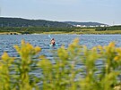 Jezero Milada. Vodn plocha, kter vznikla zatopenm bvalho hndouhelnho...