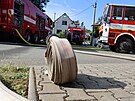 V Mlnci u Postekova hoela skldka pneumatik. Hasii vyhlsili tet tet...