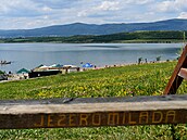 Jezero Milada. Vzniklo zatopením uhelného lomu Chabaovice nedaleko Ústí nad...