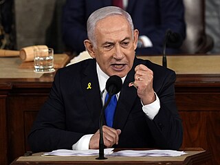 Izraelský premiér Benjamin Netanjahu bhem vystoupení v americkém Kongresu (24....