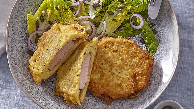 Vepový ízek v bramboráku