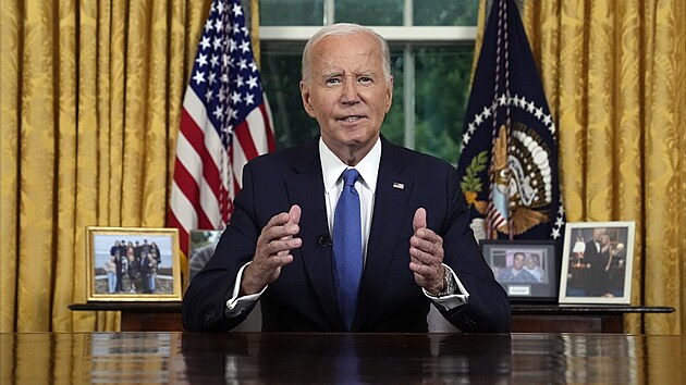 Joe Biden se v projevu z Oválné pracovny vyjádil ke konci své kandidatury....