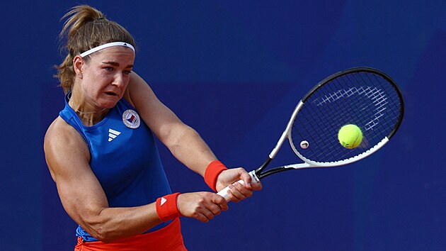 Karolína Muchová v akci (28. července 2024)