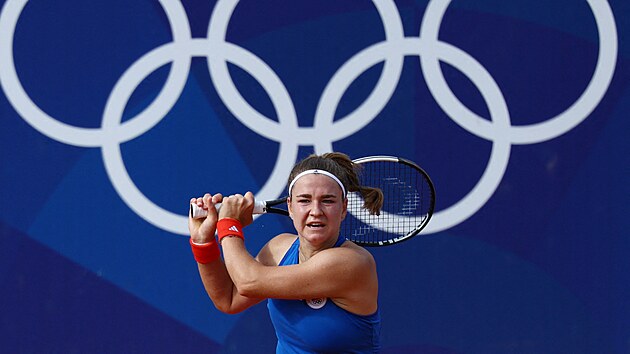 Karolína Muchová v akci (28. července 2024)