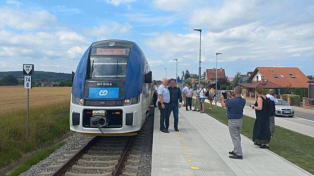 Soust prezentace nov motorov jednotky od polsk spolenosti Pesa byla i prohldka v prosinci oteven vlakov zastvky Orel. (23. ervence 2024)