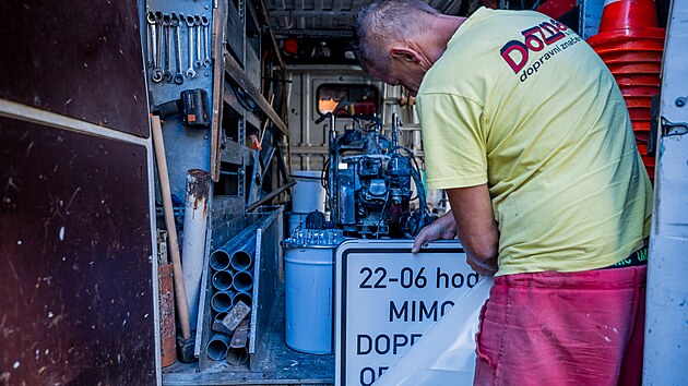 Znaky dopravn obsluhy na Praze 1. (24. ervence 2024)