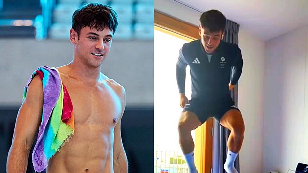 Olympionik Tom Daley testoval postele z kartonu.(Pa, 2024)