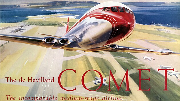 Obálka broury dopravního letounu de Havilland DH106 Comet