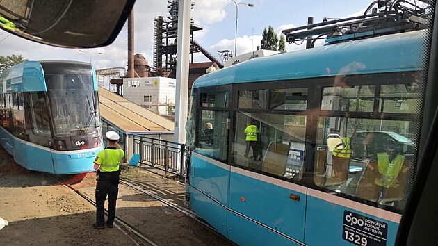 V Dolnch Vtkovicch do sebe najely tramvaje. (23. ervence 2024)