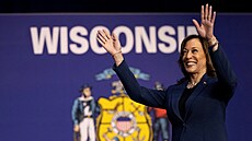 Kamala Harrisová na mítinku ve Wisconsinu (23. ervence 2024)