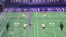 Badmintonistka Tereza Švábíková trénu je před olympijským turnajem v Paříži.