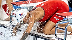 Plavkyn� Barbora Seemanová se chystá na finále olympijského závodu na 200 metr�...