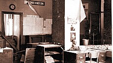 Stranický sekretariát v Milevsku po útoku protikomunistické odbojové skupiny...