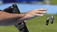 Jií Lipták zahajuje kvalifikaci v trapu na olympijských hrách v Paíi.