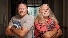 Zpvák Jan Touimský a kytarista Jií Urban z kapely Arakain