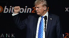 Donald Trump na konferenci Bitcoin 2024 (29. ervence 2024).